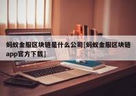 蚂蚁金服区块链是什么公司[蚂蚁金服区块链app官方下载]